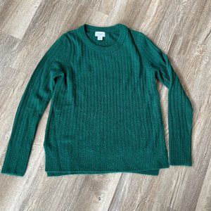 Old Navy Rib Knit Green Sweater Pullover Women's Size XS Green Soft Warm